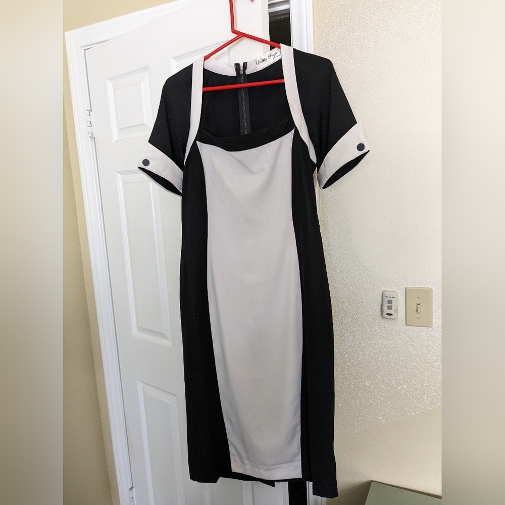 Bettie Page Black and White Wiggle Domino Dress NWOT Size 16 XXL